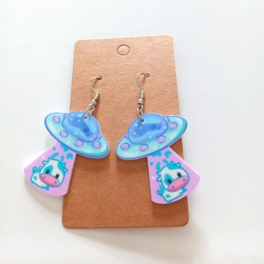 Fashion Jewelry UFO Dangle Earrings